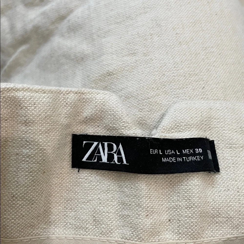 Zara Linen Blend High Waisted Pants Bloggers Fav Size Large